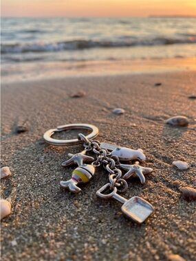 Coach Vintage Legacy Beach Charm Keychain